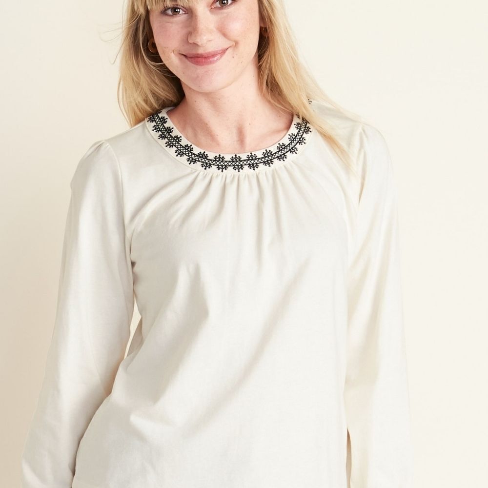 Old Navy Embroidered Neck Jersey Shirt